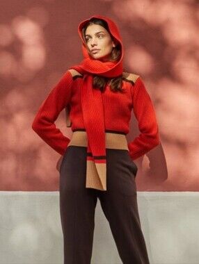 Marni x Uniqlo Popcorn Knitted Hooded Scarf
